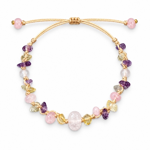 MERAKI TOWN - Niwa Bracelet in Amethyst, Rose Quartz, Citrine