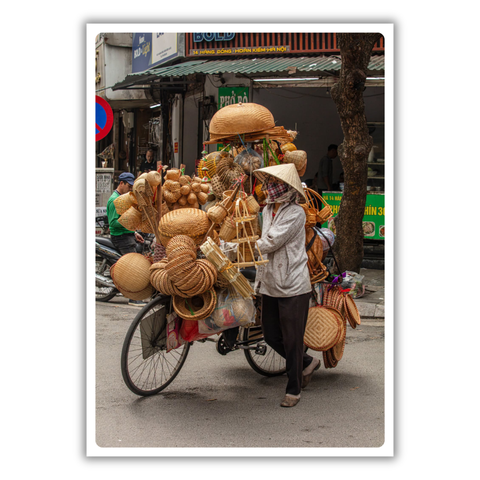 MARCUS LACEY - 'Bamboo Basket Bike' Postcard