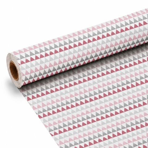 TIỆM CÁ TRỨNG - 'Pink & Grey Triangle' Wrapping Paper