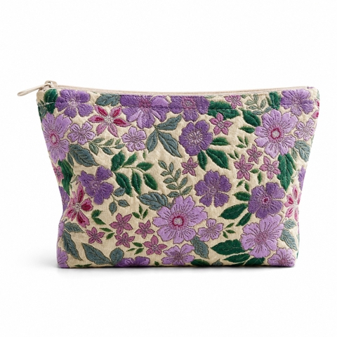 Make Up Purse - Lilac Flower