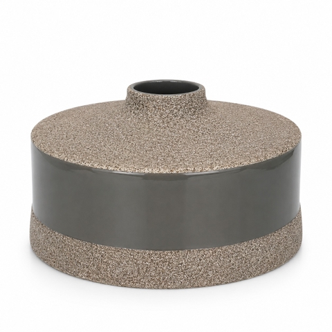 BAT TRANG - Textured Two Tone Vase