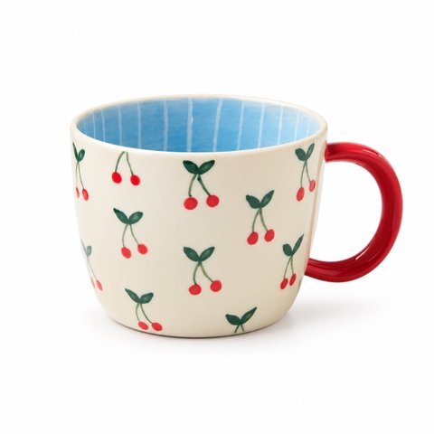 BÁT TRÀNG CERAMIC - Short Mug in Cherry