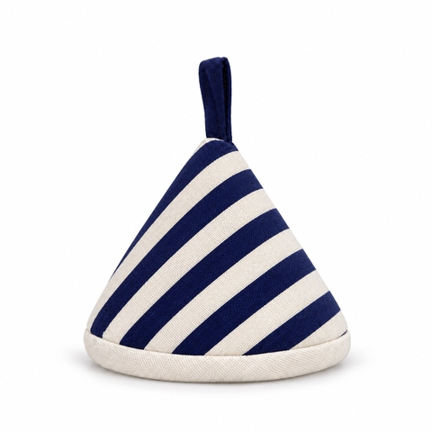 KITCHENWARE - Cone Pot Holder in Navy Stripe