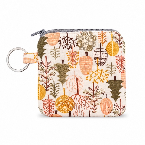 RUNG HANDMADE - 'Pine Forest' Wallet Keychain With Zipper