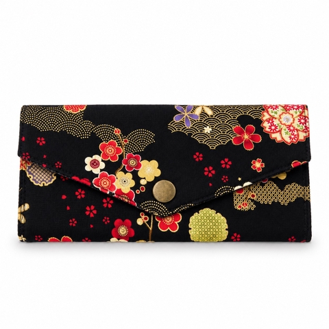 RỪNG HANDMADE - 'Sakura Floral' Long Fabric Wallet