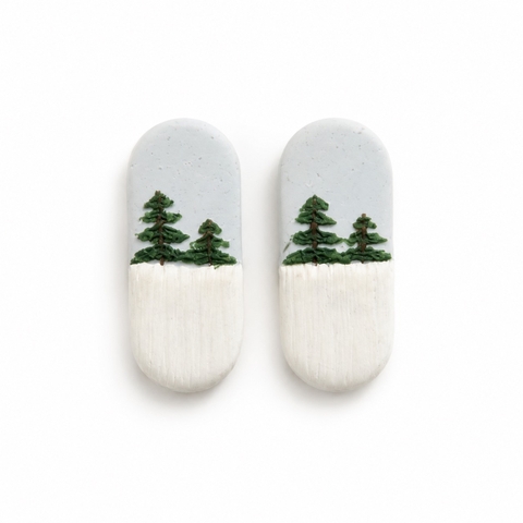ELI & LOU - Clay Earrings in Christmas Forest