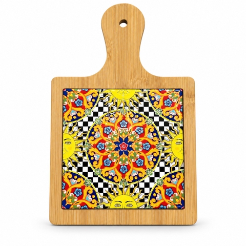 BÁT TRÀNG CERAMIC - Wood & Ceramic Pot Holder In Sun