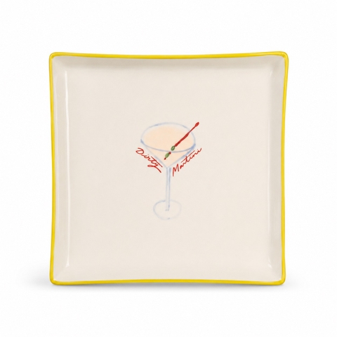 BÁT TRÀNG CERAMIC - ‘Dirty Martini’ Square Plate