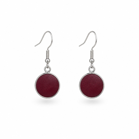 ELI & LOU - Leather Earrings in Brick