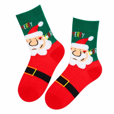 CHRISTMAS - 'Santa Belt Buckle' Holiday Crew Socks