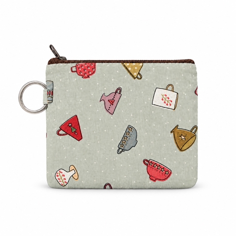 RỪNG HANDMADE - 'Tea Party' Wallet Keychain With Zipper