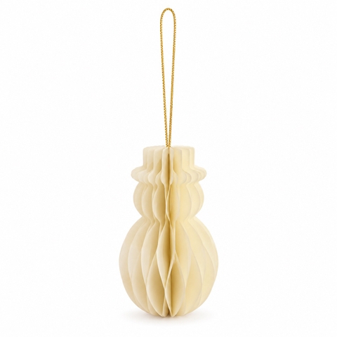 CHRISTMAS - Paper Ornament in White Snowman