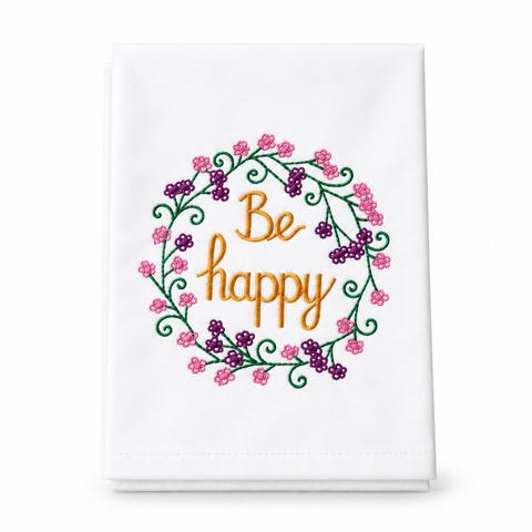 KITCHENWARE - 'Be Happy' Tea Towel