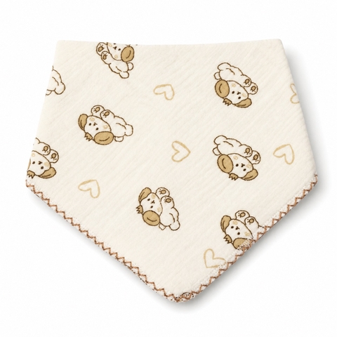 Muslin Bib For Babies - Puppy