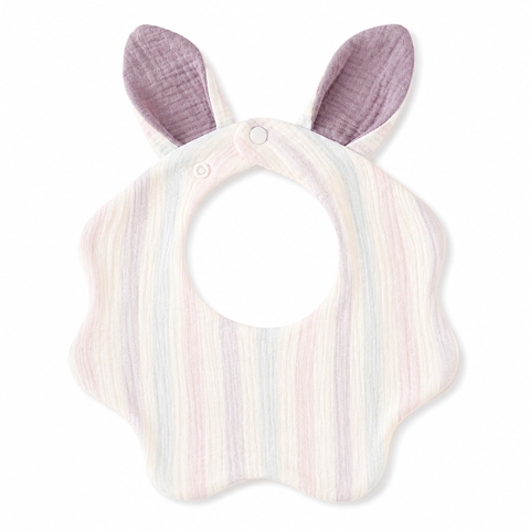 KID & BABY - Muslin Bunny Bib in Pastel Line