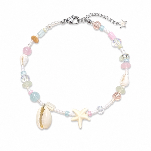 MERMAID - 'Moana' Glass Bead & Natural Gemstone Bracelet