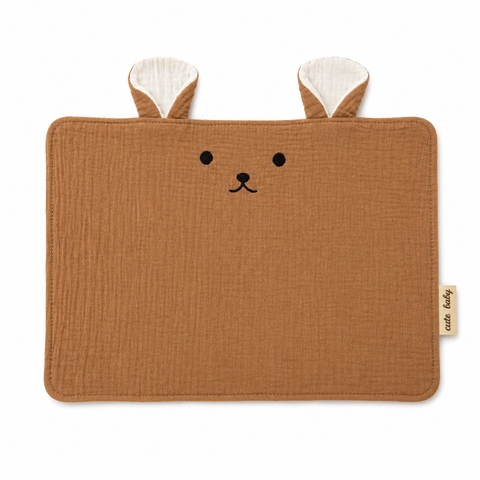 Baby Musline Pillow - Brown Bunny