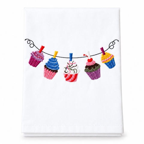 KITCHENWARE - 'Cupcake' Tea Towel
