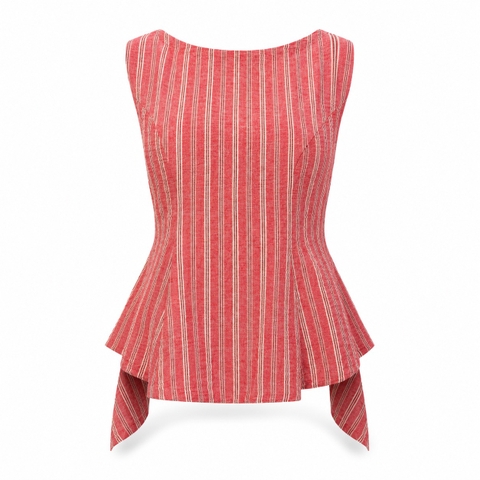 HUMANITY HANOI -  Open Back Top In Stripe Pink