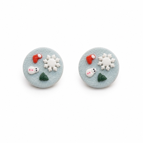 ELI & LOU - Clay Earrings in Christmas Symbols