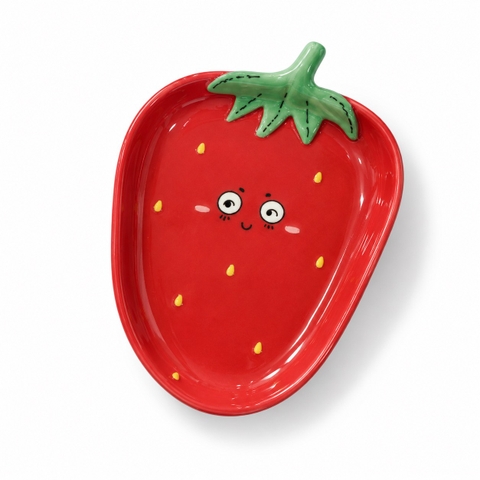 MEOW POTTERY - Ceramic Strawberry Plate