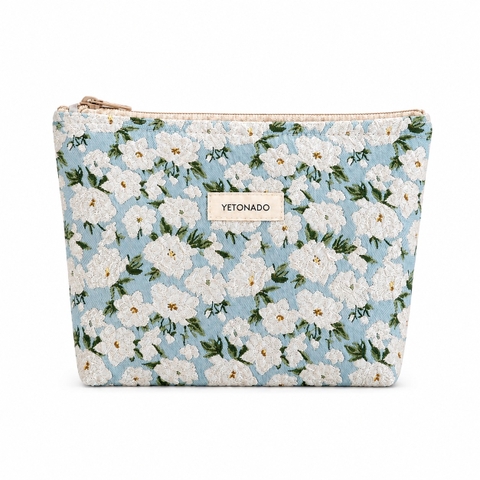 MAKE UP PURSE - Jasmin Flower in Blue