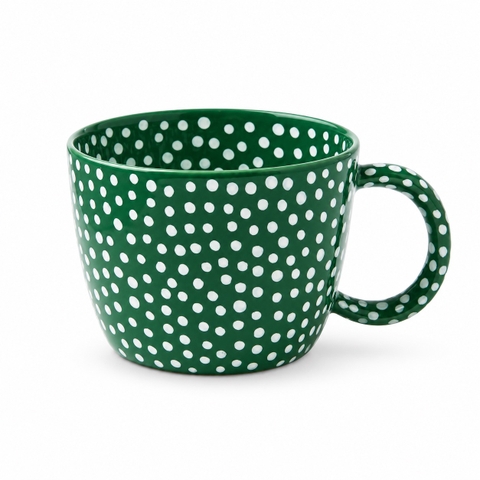BÁT TRÀNG CERAMIC - Short Mug in Green Sprinkle