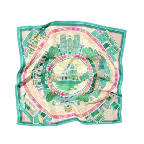 LA'ARTISAN - 'Hà Nội' Double-Sided Square Scarf