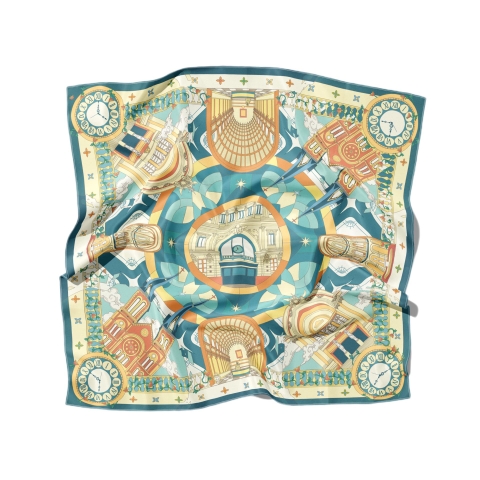 LA'ARTISAN - 'Kiến Trúc Sài Gòn - Saigon Architecture' Double-Sided Square Scarf
