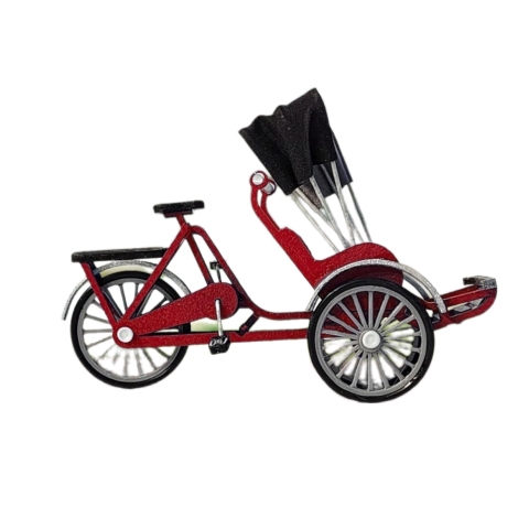 NHA TIN - 'Xích Lô - Cyclo' Magnet In Red