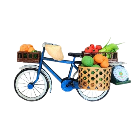 NHA TIN - 'Xe Trái Cây - Fruit Vendor Cart' Magnet In Blue