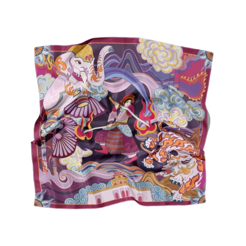 LA'ARTISAN - 'Nữ Tướng Bùi Thị Xuân - General Bui Thi Xuan' Double-Sided Square Scarf