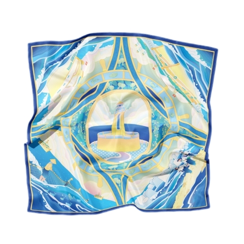 LA'ARTISAN - 'Biển Đảo - Homeland Wasters' Double-Sided Square Scarf