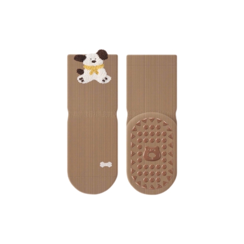 BABY CREW SOCKS - Dog In Brown