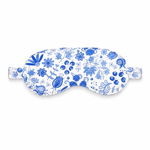 RUNG HANDMADE - 'Blueberry Garden' Linen Sleep Mask