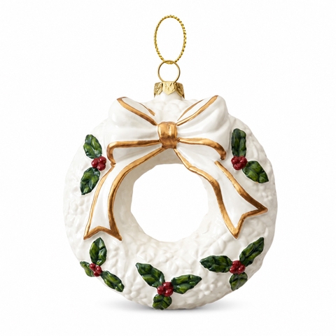 Poly CHRISTMAS Ornament - White Wreath