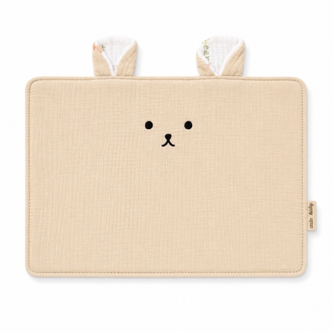 Baby Musline Pillow - Beige Bunny