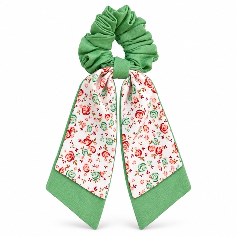 RỪNG HANDMADE - Long Bow Scrunchies in Eucalyptus Green