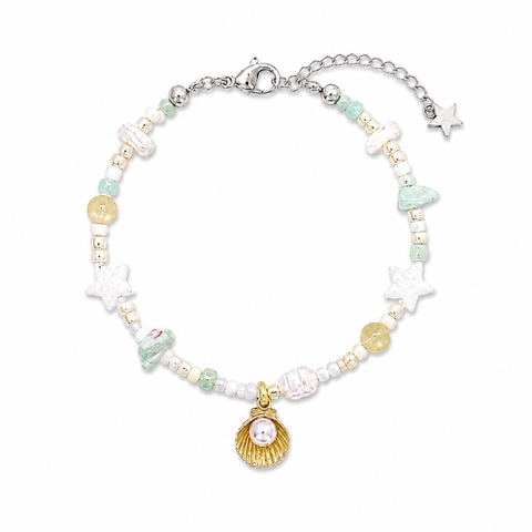 MERMAID - 'Noli' Glass Bead & Natural Gemstone Bracelet
