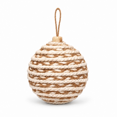 CHRISTMAS - Jute Bauble Ornament No.04