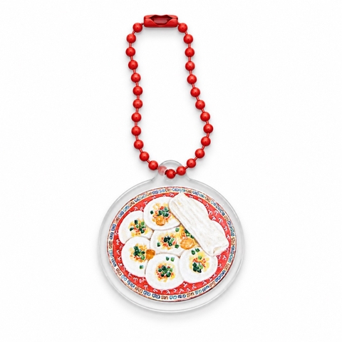 PHANHSHI STUDIO - ‘Bánh Bèo / Vietnamese Steamed Rice Cake' Mini Keychain