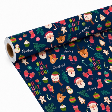 TIỆM CÁ TRỨNG - 'Oh What Fun!' Christmas Wrapping Paper