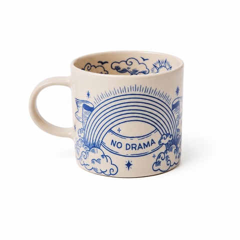 BÁT TRÀNG CERAMIC - 'No Drama' Square Mug