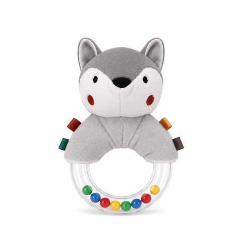KID & BABY - Cotton Rattle in Fox With Colorful Ball