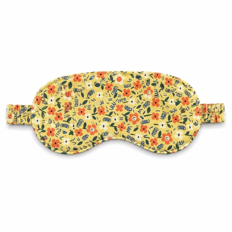 RUNG HANDMADE - 'Ditsy Floral in Yellow' Linen Sleep Mask