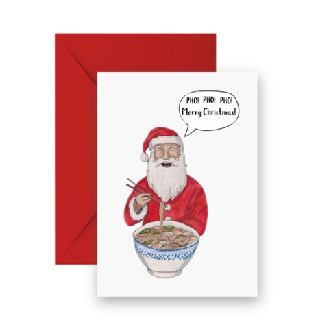 LAURIE DRAWS - ‘Pho! Pho! Pho! Merry CHRISTMAS' CHRISTMAS Card
