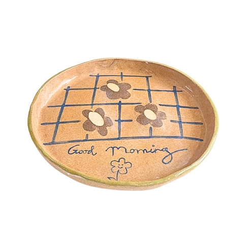 LINDO CRAFTS - Ceramic Round Plate ‘Good Morning’