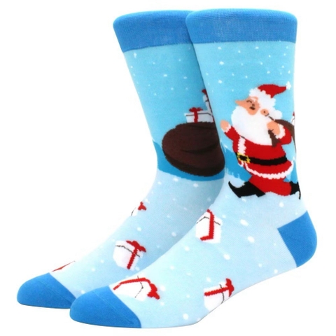 CHRISTMAS - 'Santa Gift Sack' Holiday Crew Socks