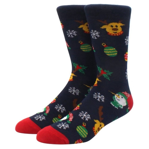 CHRISTMAS - 'Reindeer & Snowman' Holiday Crew Socks