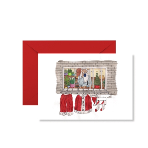 LAURIE DRAWS - ‘Santa’s Day Off' CHRISTMAS Card